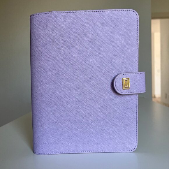 NOTIQ Saffiano Collection, lilac purple A5 rings planner, 6-rings - Picture 1 of 3